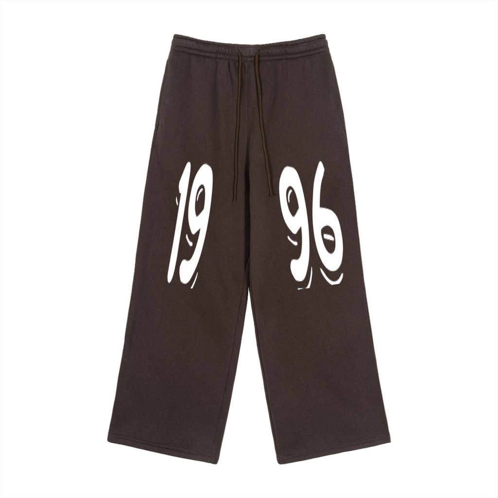 Fleece Drawstring Straight-Leg Sweatpants