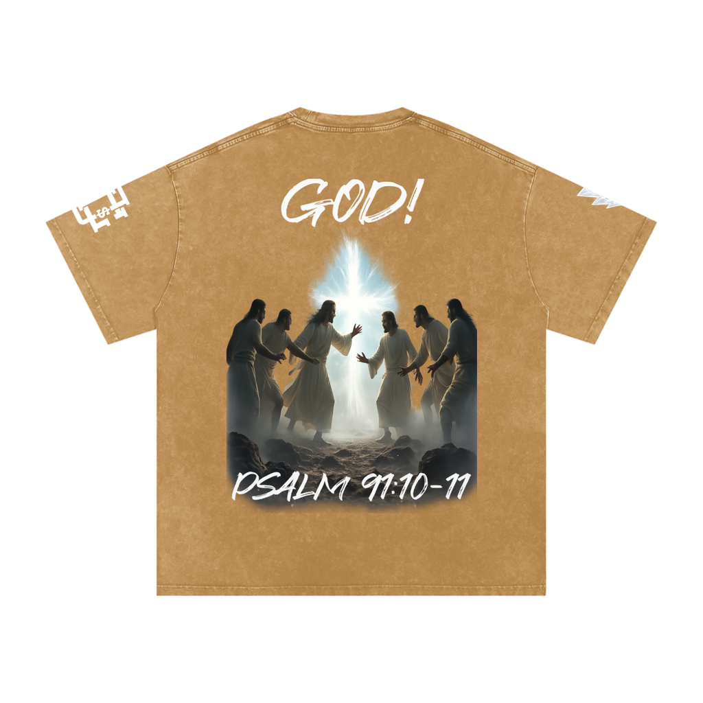Snow Washed Oversized Cotton T-Shirt