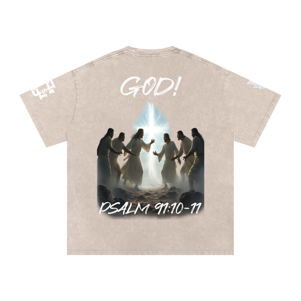 Snow Washed Oversized Cotton T-Shirt