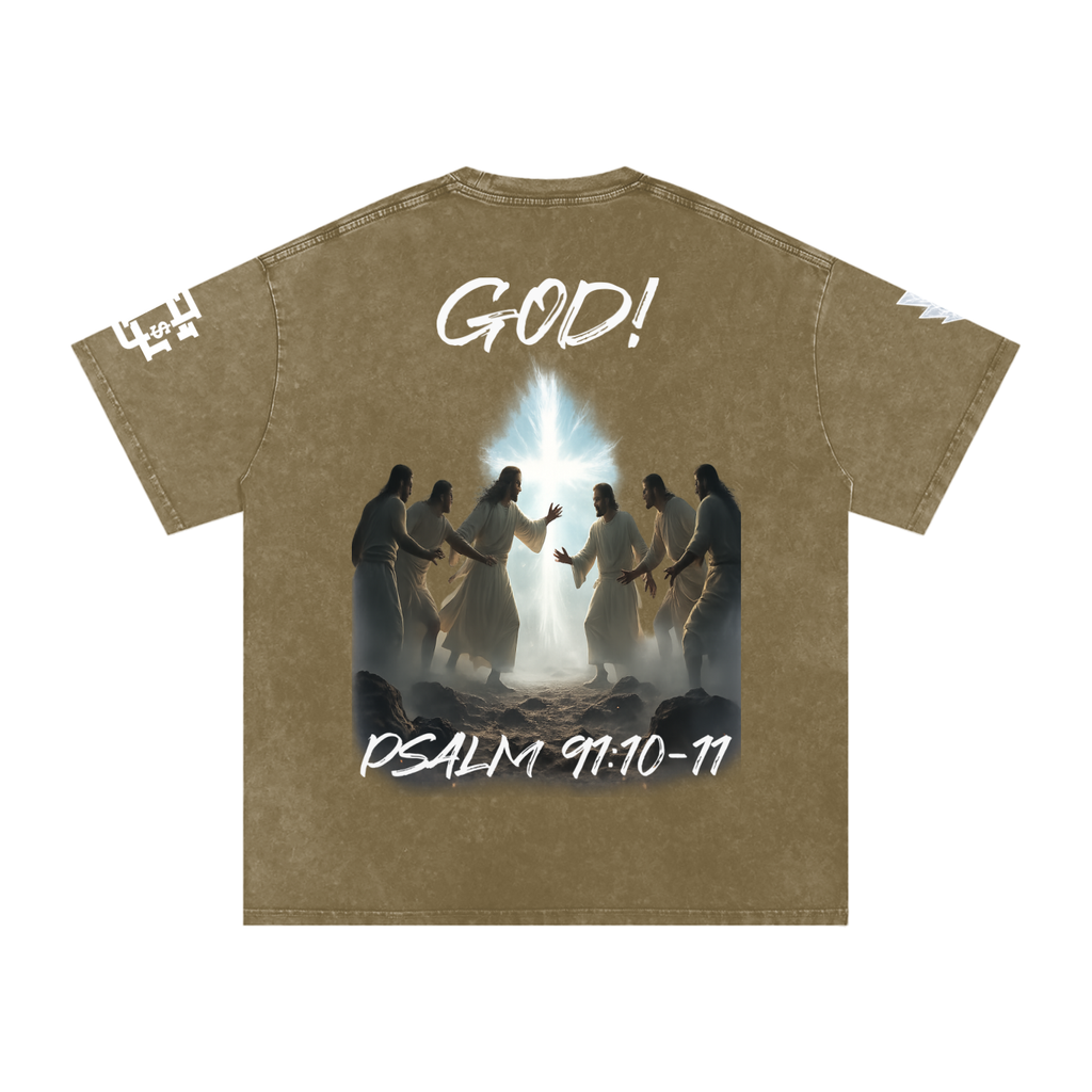 Snow Washed Oversized Cotton T-Shirt