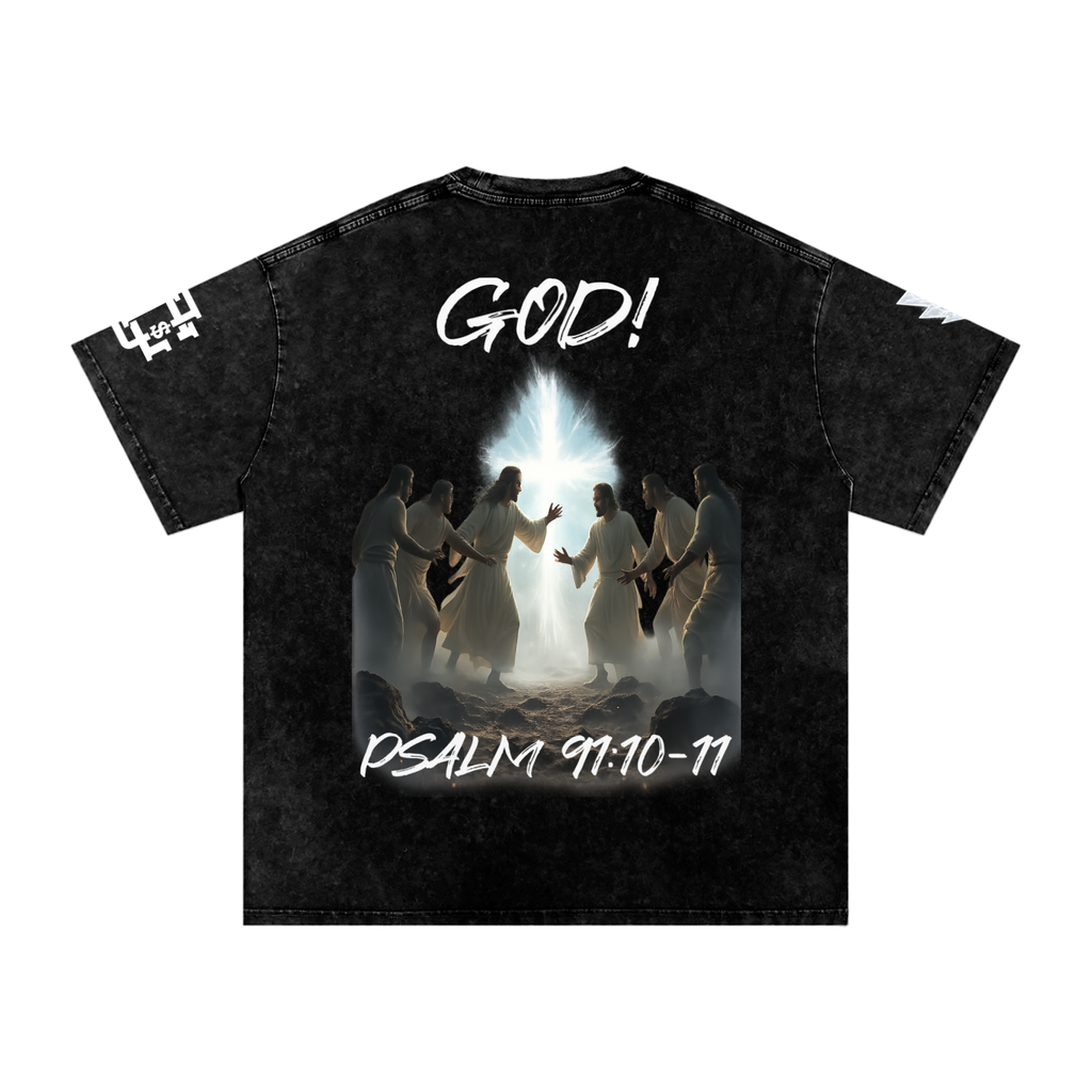 Snow Washed Oversized Cotton T-Shirt