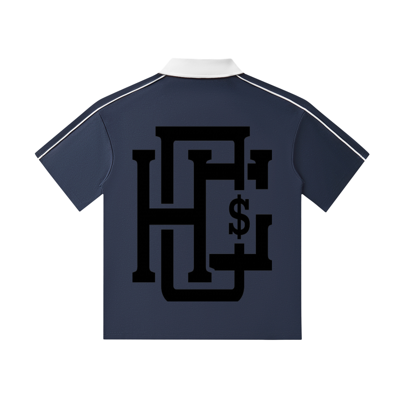 Contrast Collar Short-Sleeve Polo Shirt