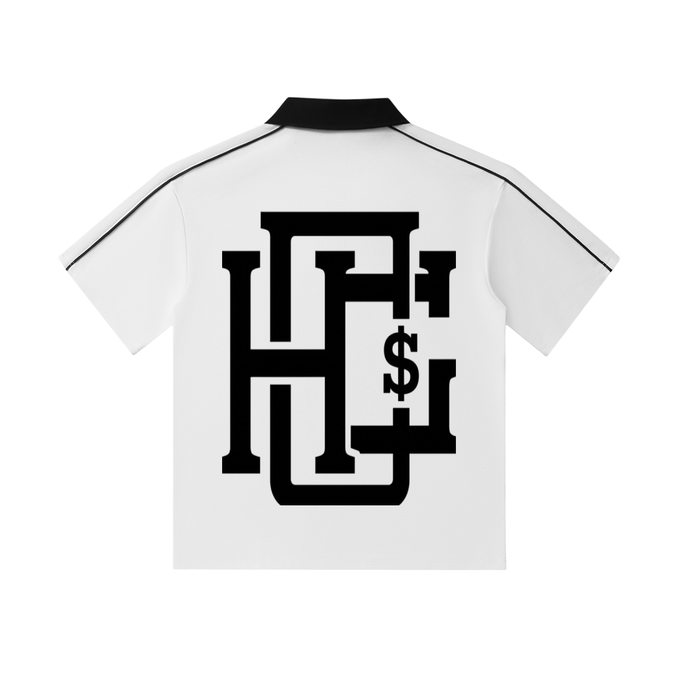 Contrast Collar Short-Sleeve Polo Shirt