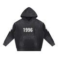 Vintage Washed Frayed Fleece Hoodie