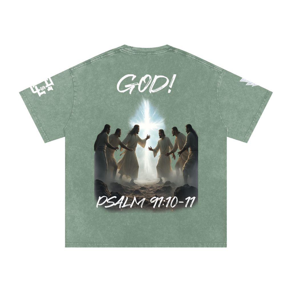 Snow Washed Oversized Cotton T-Shirt