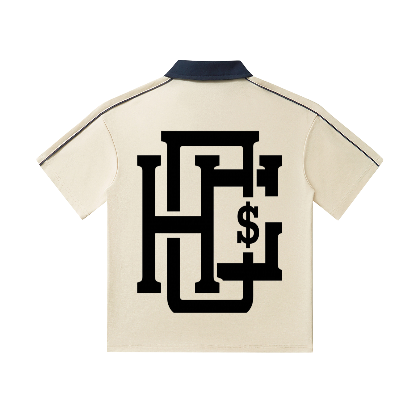 Contrast Collar Short-Sleeve Polo Shirt