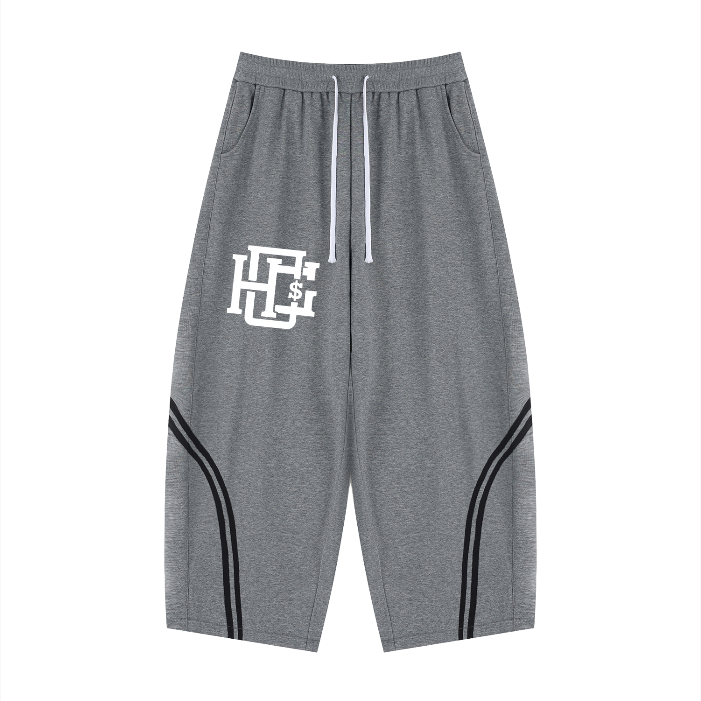 Unisex Wide Leg Piping Sweatpants