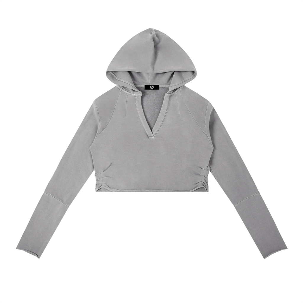 Vintage Washed Raw Edge Hoodie