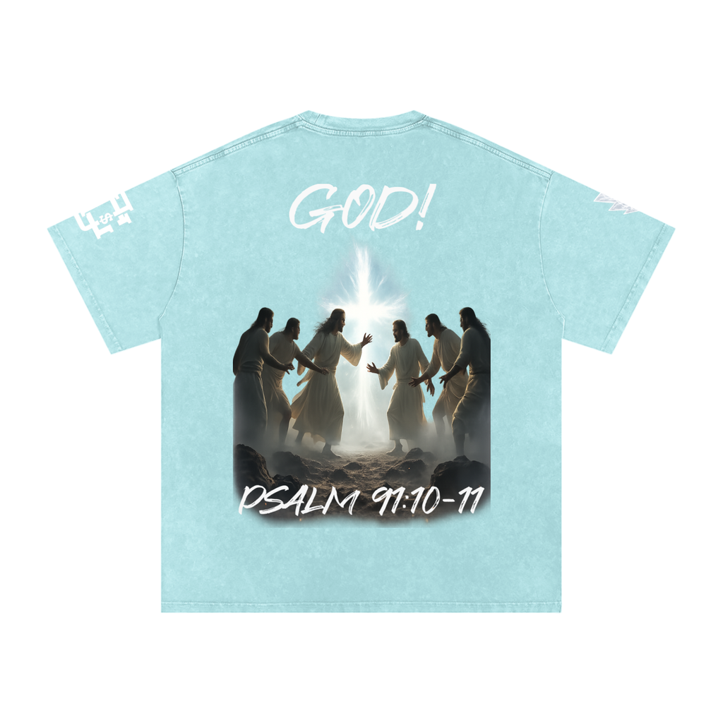 Snow Washed Oversized Cotton T-Shirt